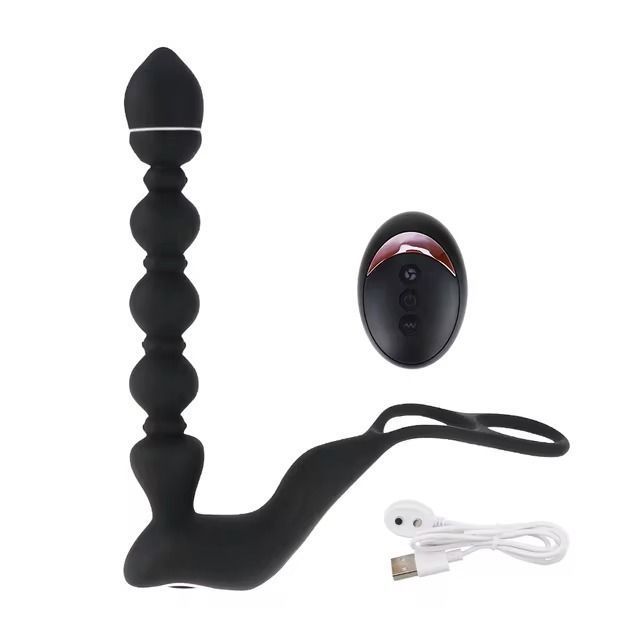 Plug Anal Telescópico Anillo Pene Estimulador Vibradores-0