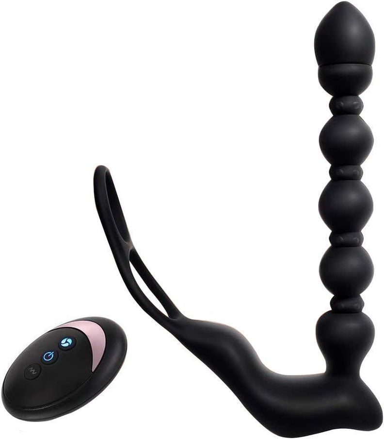 Plug Anal Telescópico Anillo Pene Estimulador Vibradores-1