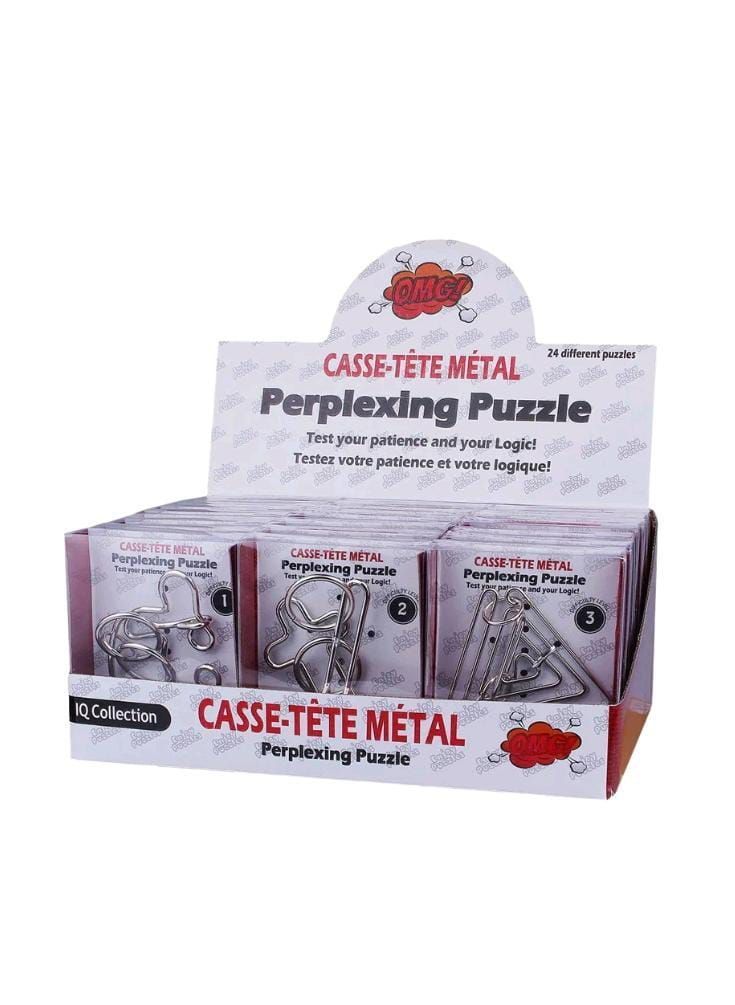 24 Rompecabezas de metal  3D piezas surtidas-0