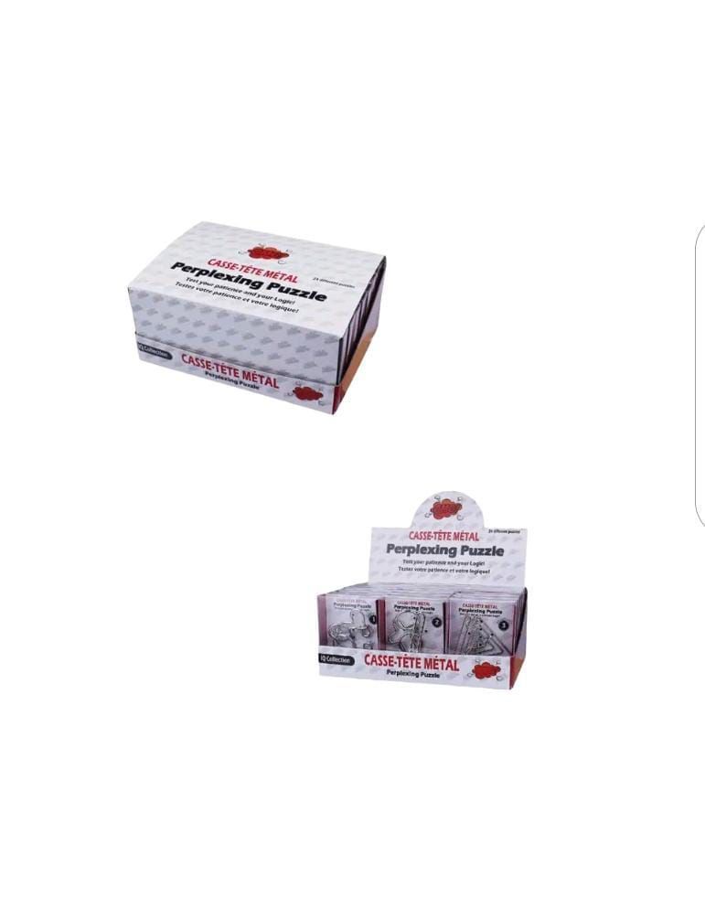 24 Rompecabezas de metal  3D piezas surtidas-1