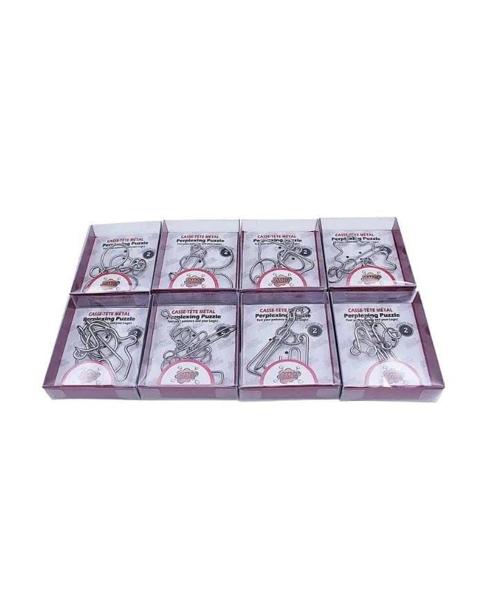24 Rompecabezas de metal  3D piezas surtidas-3