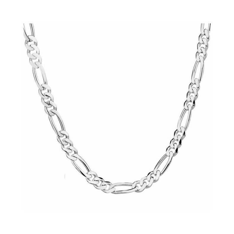 Cadena Cartier Plata Ley 925, 5mm Unisex Diamantada 60 Cm.-0