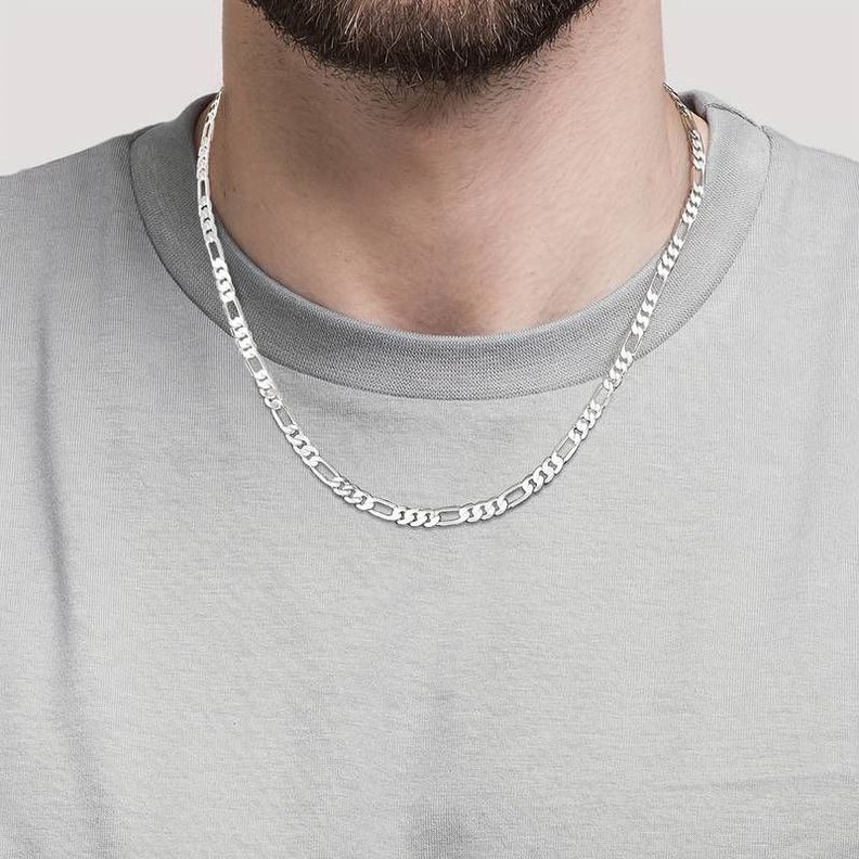 Cadena Cartier Plata Ley 925, 5mm Unisex Diamantada 60 Cm.-3