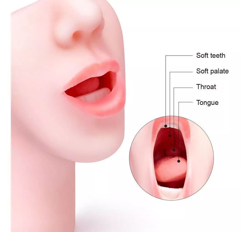 Masturbador Boca De Fresa 3D-1