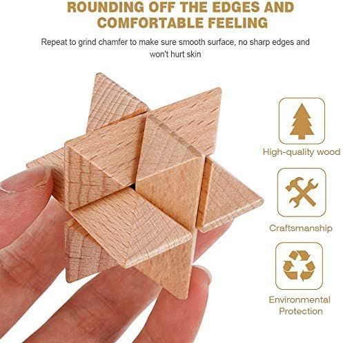 Juego De Destreza De Madera 3D 9 Piezas -2