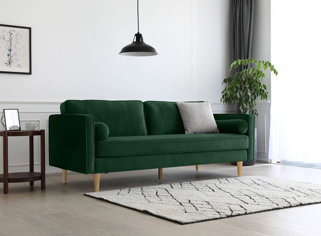 SOFA POLO VELVET 3CP VERDE BOTELLA-3