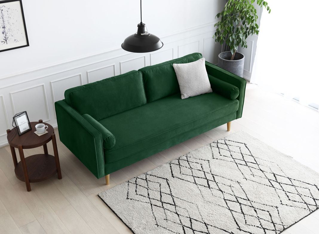 SOFA POLO VELVET 3CP VERDE BOTELLA-4