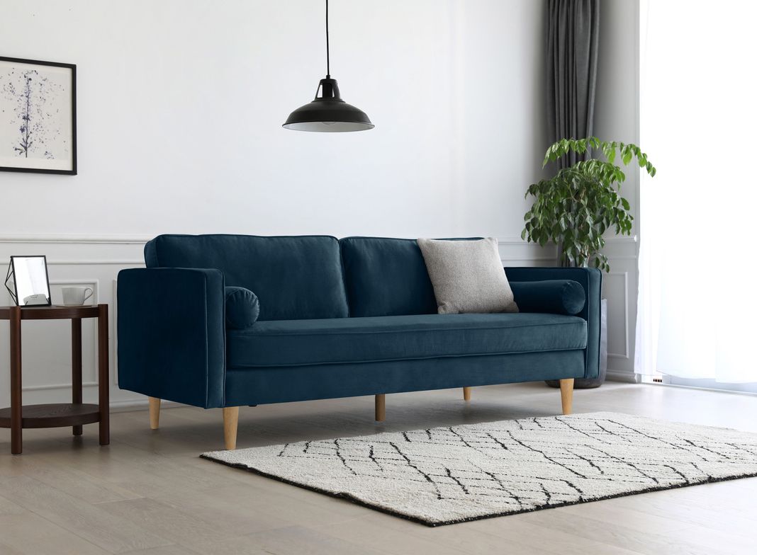 SOFA POLO VELVET 3CP AZUL-3