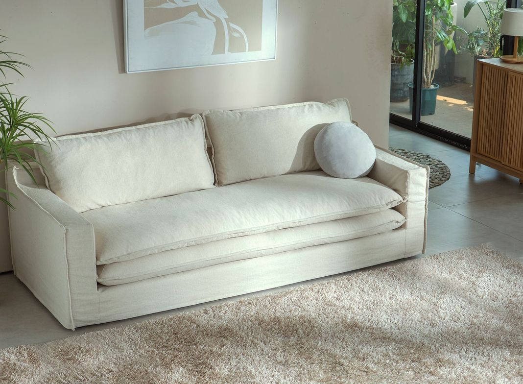 SOFA GERVASONI 4CP LINO CRUDO-5