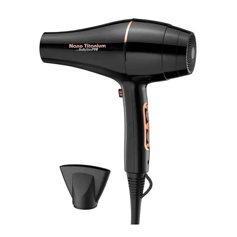 Secador De Pelo Babylisspro Nano Titanium Rose Gold Black -0