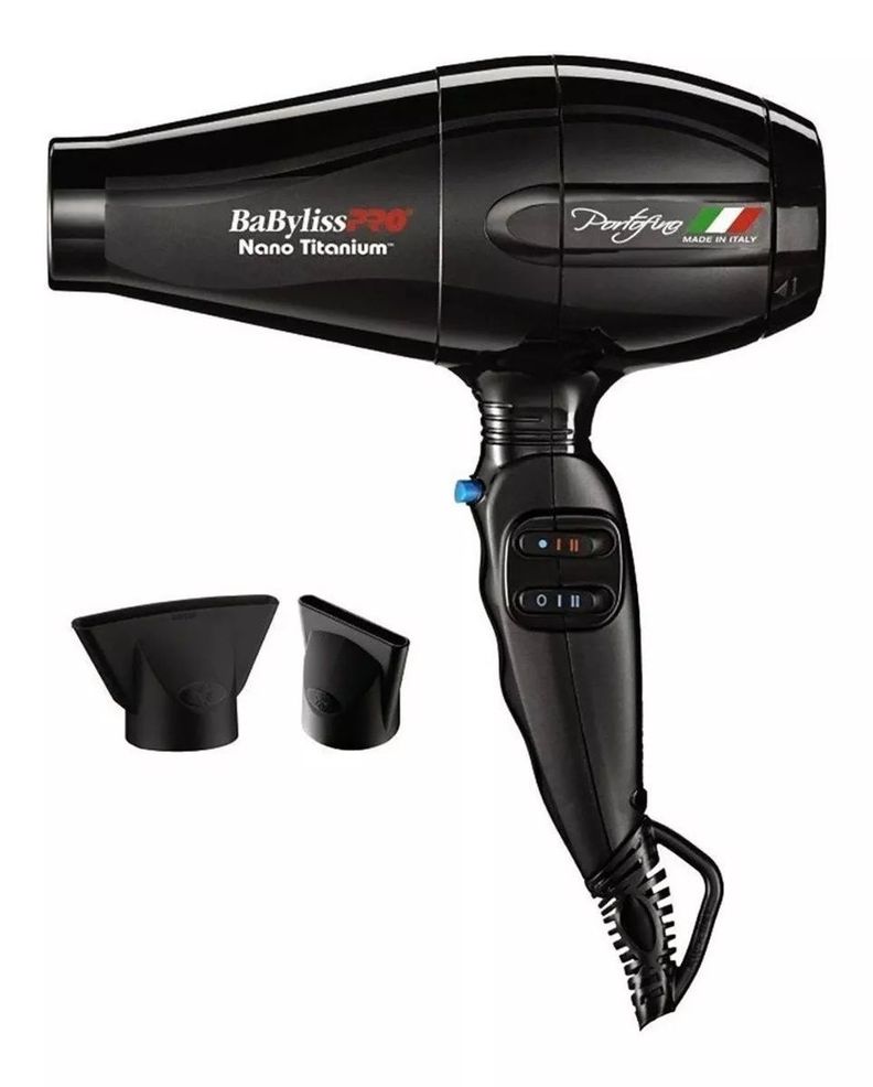 Secador De Pelo Babylisspro Nano Titanium Portofino 6600 Negro-0