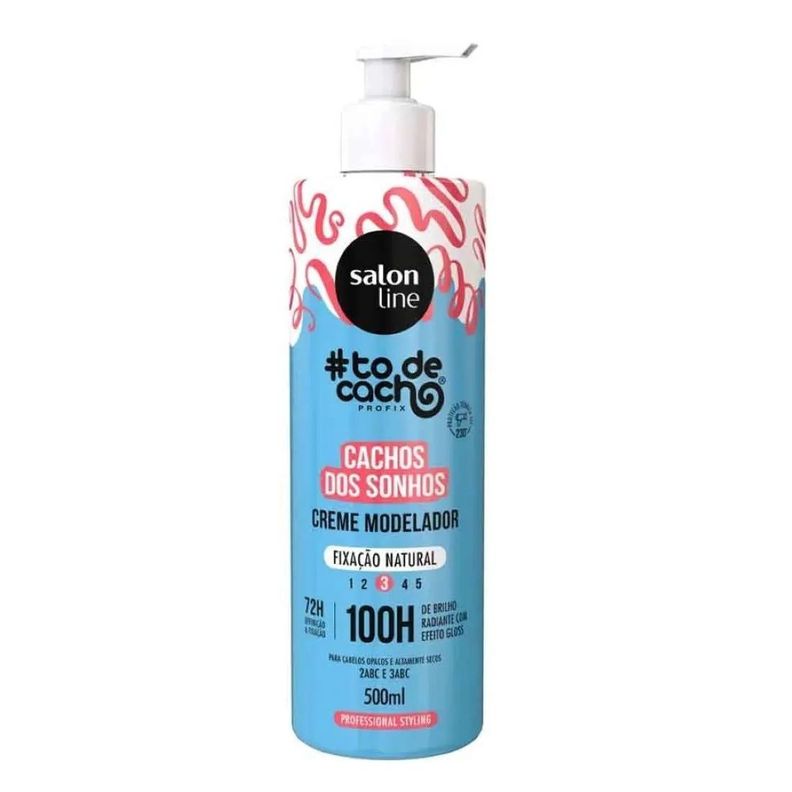 CREMA MODELADORA CACHOS DOS SONHOS FIX NATURAL 500 ML SALON LINE