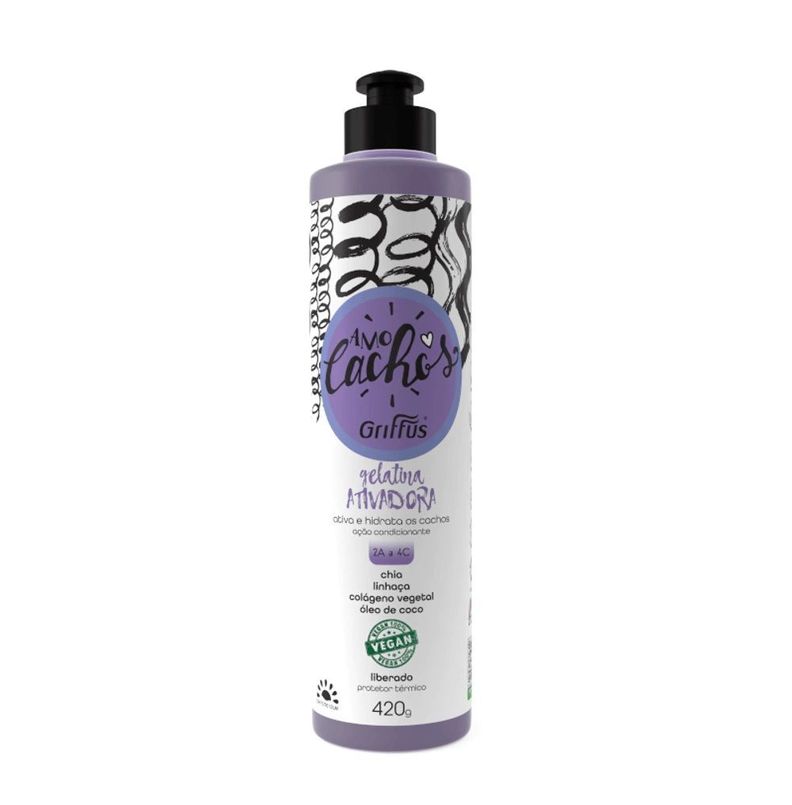GEL ACTIVADOR DE RIZOS AMO CACHOS + PROTECTOR TERMICO 420G GRIFFUS