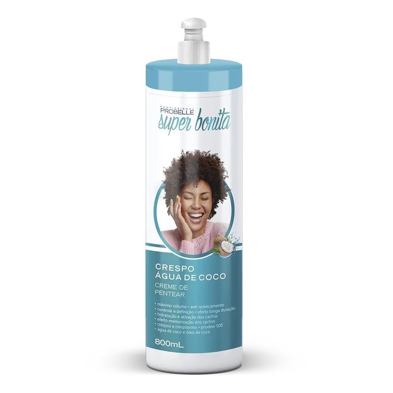 CREMA DE PEINAR 800ML RIZADO AGUA DE COCO PROBELLE-0