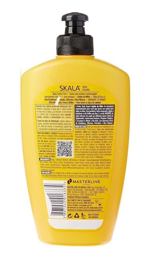 CREMA PARA PEINAR 3EN1 ALMIDÓN DE MAIZ SKALA EXPERT 250 G-2