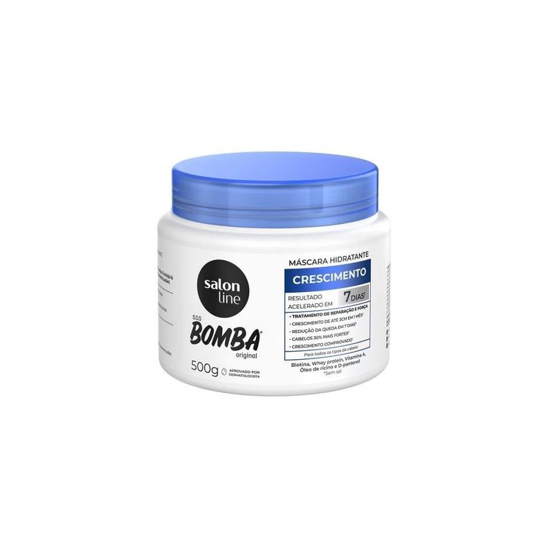 MASCARA SOS BOMBA ORIGINAL CRESCIMENTO DE 500GR SALON LINE