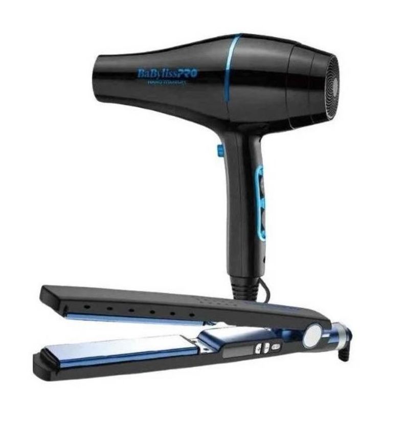 Kit BabylissPro Plancha Ionica 32mm y Secador 2000w Negro-0