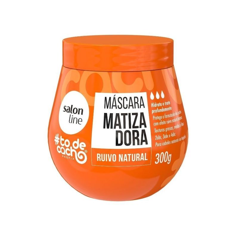 MASCARA MATIZADORA TO DE CACHO RUIVO NATURAL 300GR SALON LINE