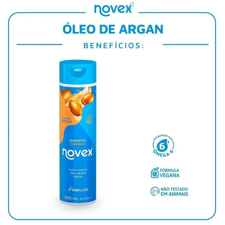 Shampoo Oleo De Argan 300ml Novex-2