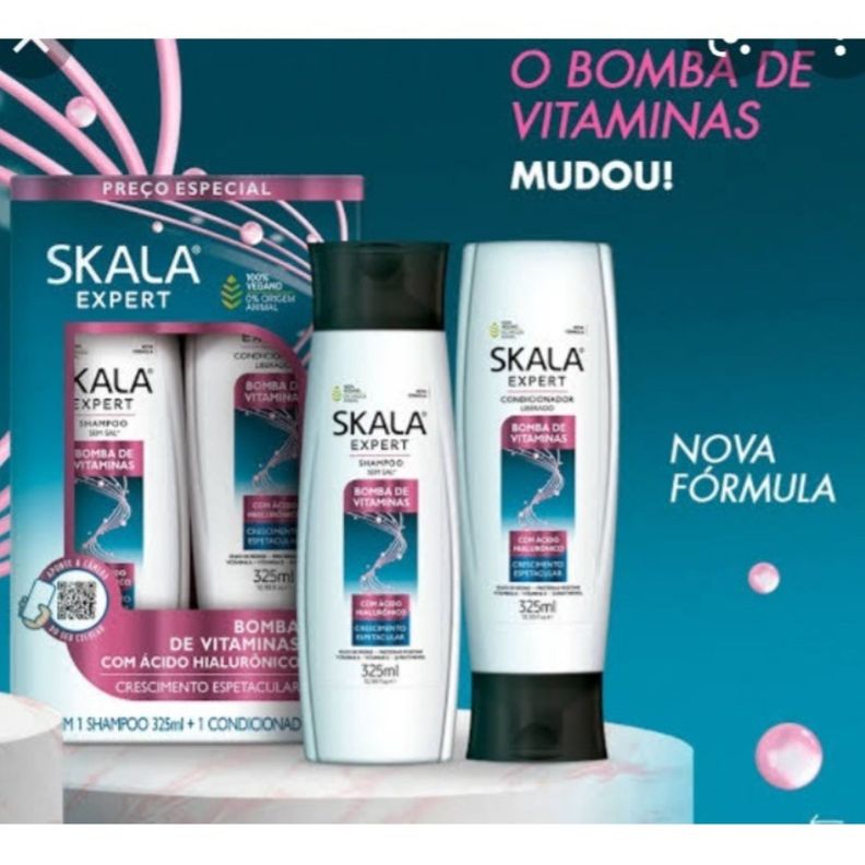 KIT SHAMPOO Y ACOND BOMBA DE VITAMINAS SKALA EXPERT 650ML-2
