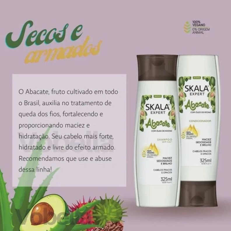 KIT SHAMPOO Y ACOND ABACATE SKALA EXPERT 650ML-4