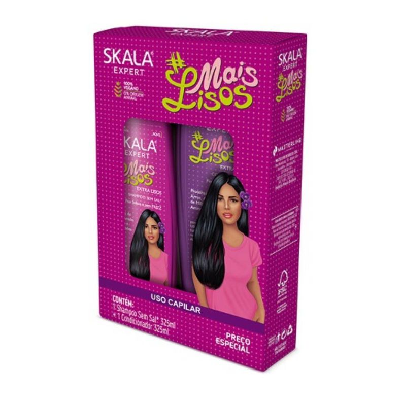 KIT SHAMPOO Y ACOND MAIS LISOS SKALA EXPERT 650ML-0