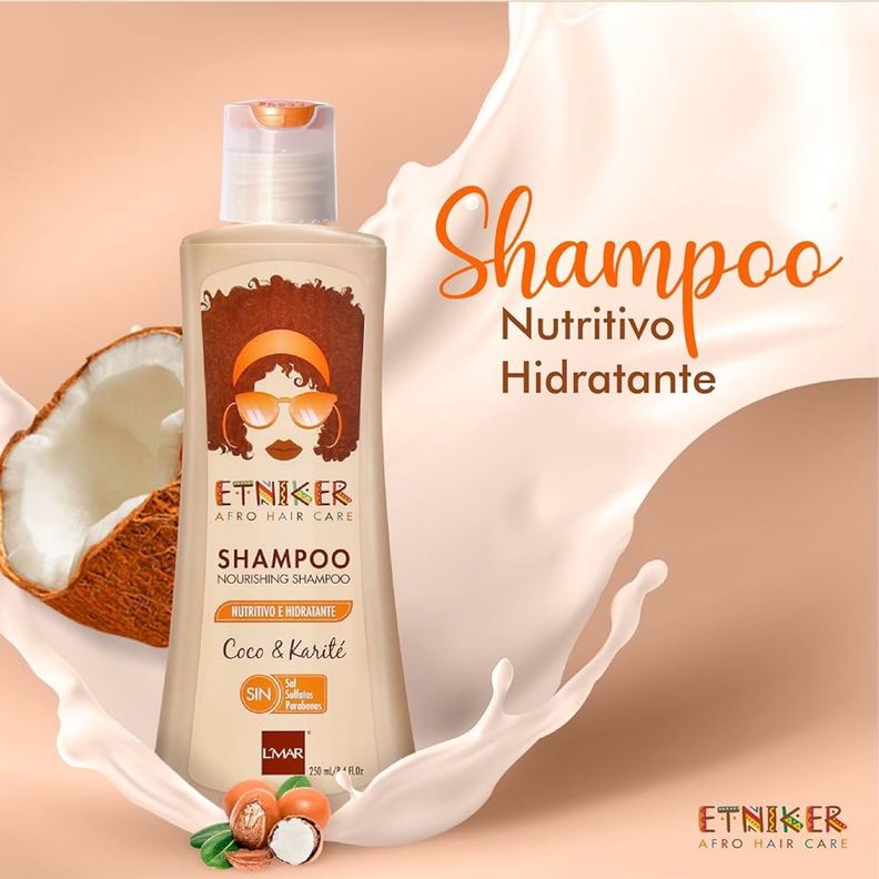 Shampoo Nutritivo E Hidratante Etniker X 250ml Nourishing-3