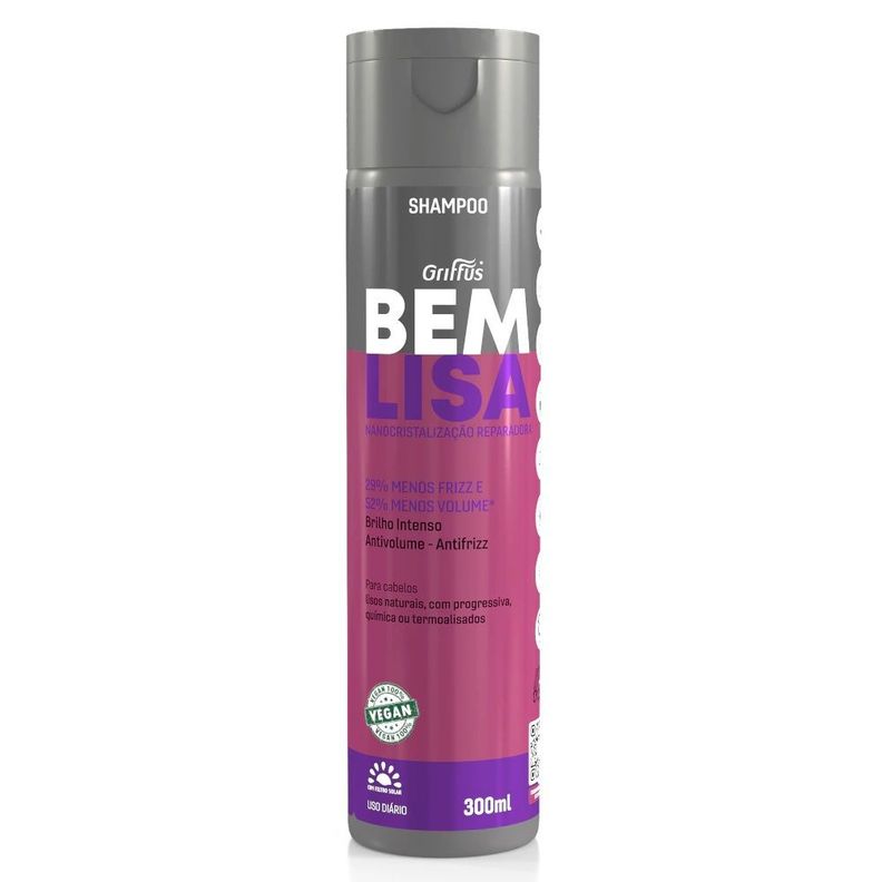 SHAMPOO BEM LISA NANOCRISTALIZADA REPARA 300ML GRIFFUS