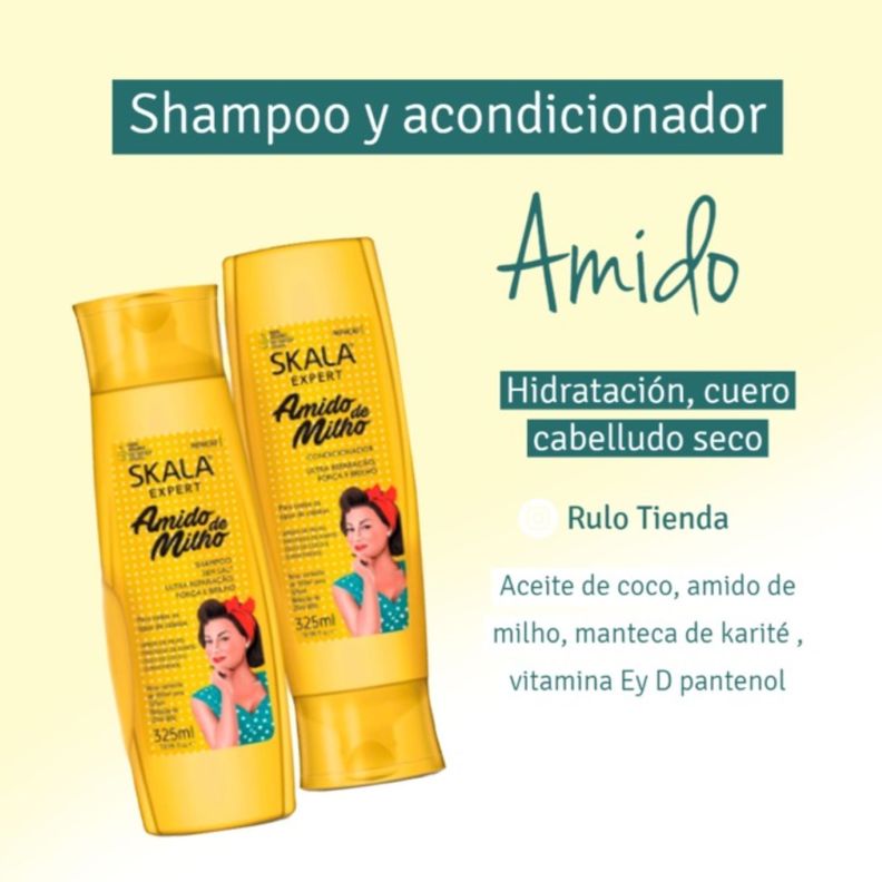 KIT SHAMPOO Y ACOND AMIDO DE MILHO SKALA EXPERT 650ML-3
