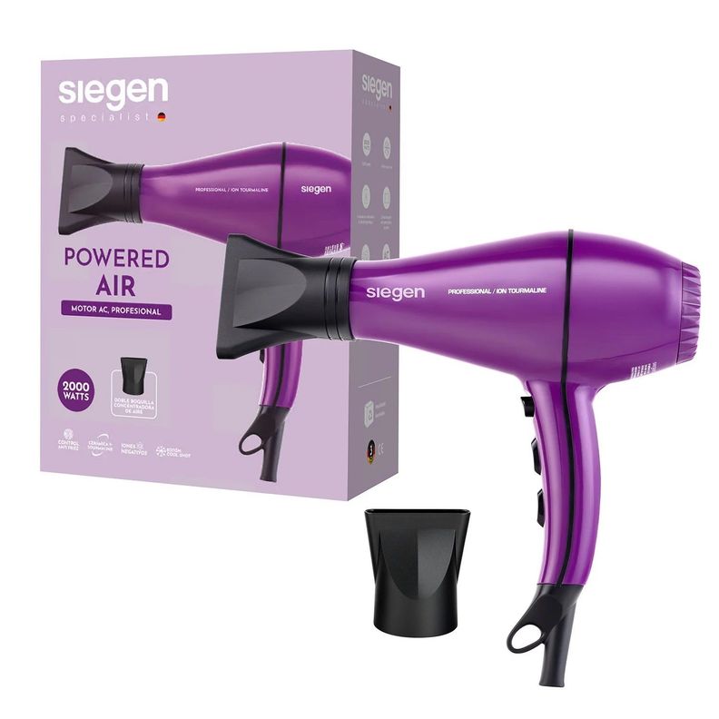 Secador de Pelo Siegen Powered Air Purpura SG3047 2000Watts-1