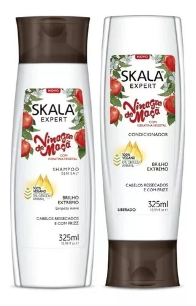 KIT SHAMPOO Y ACOND VINAGRE DE MANZANA SKALA EXPERT 650ML-2
