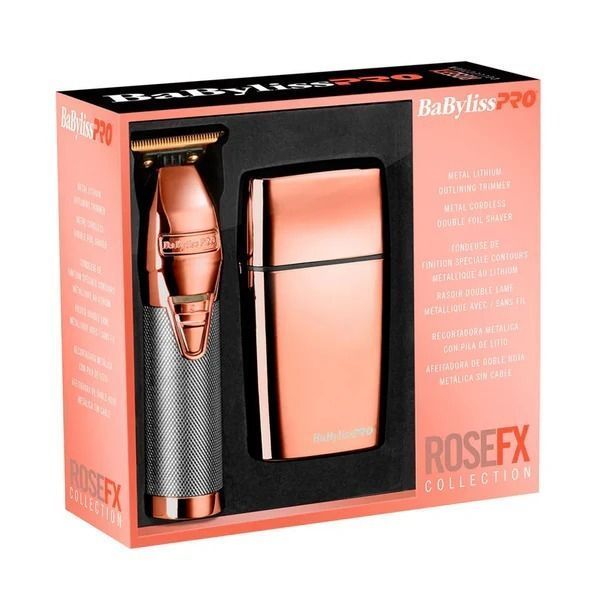 Kit Trimmer y Shaver Collection FX Rose Gold Babyliss Pro