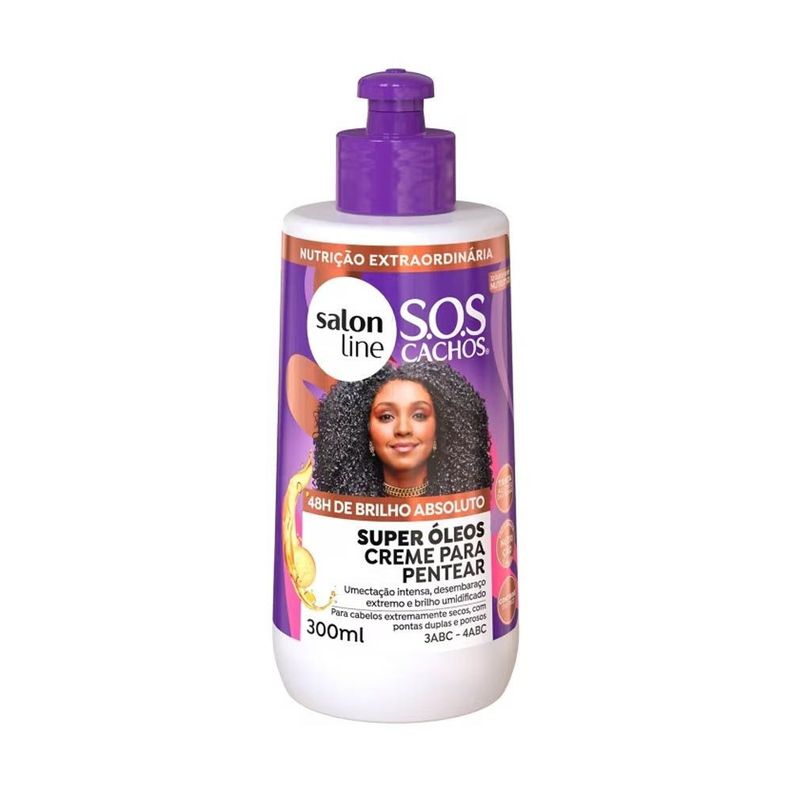 CREMA DE PEINAR SUPER OLEOS NUTRITIVO 300ML SALON LINE