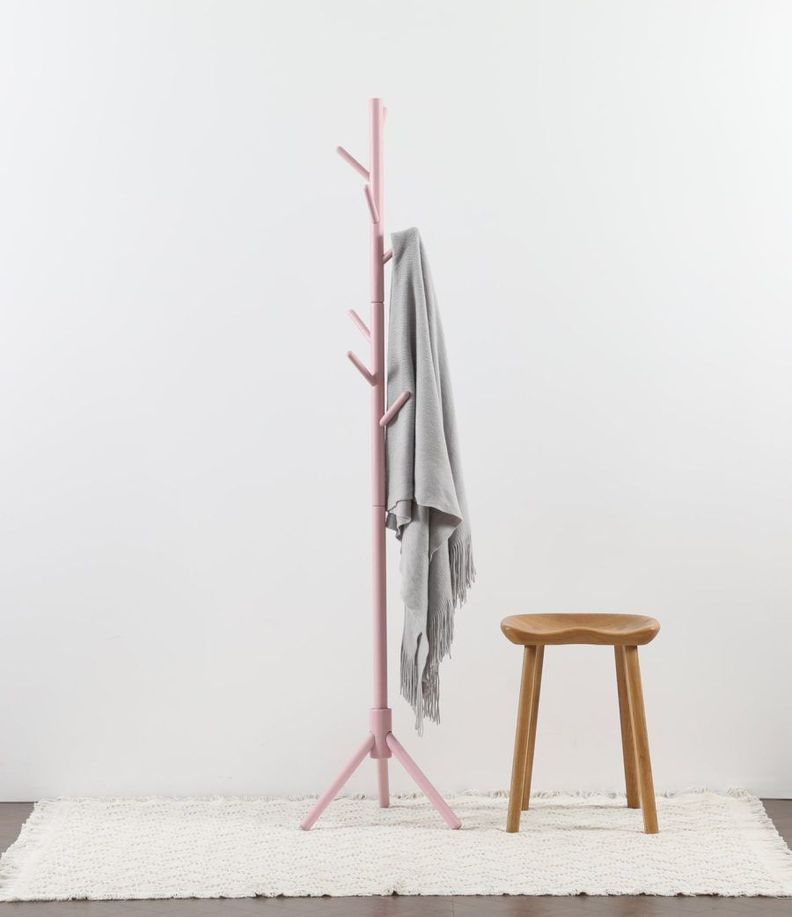 Perchero Colgador Tendencia Home De Madera Rosa-0