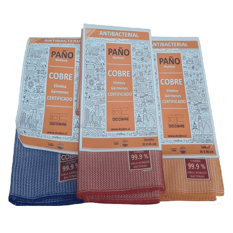 PACK 3 Paños Multiusos en Cobre -0