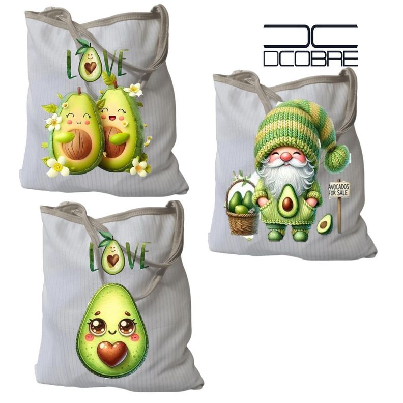 3 Tote Bag en Cobre modelo Paltas -0