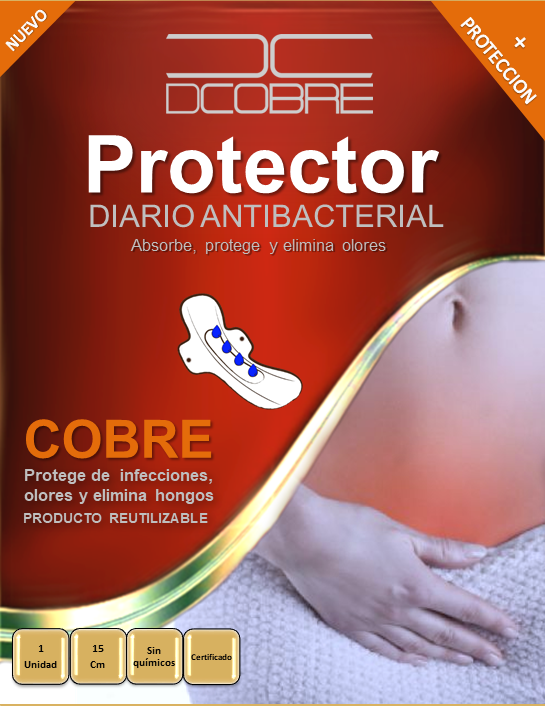 Protector Diario en Cobre Reutilizable , 1 unidad, evita infecciones urinarias -1