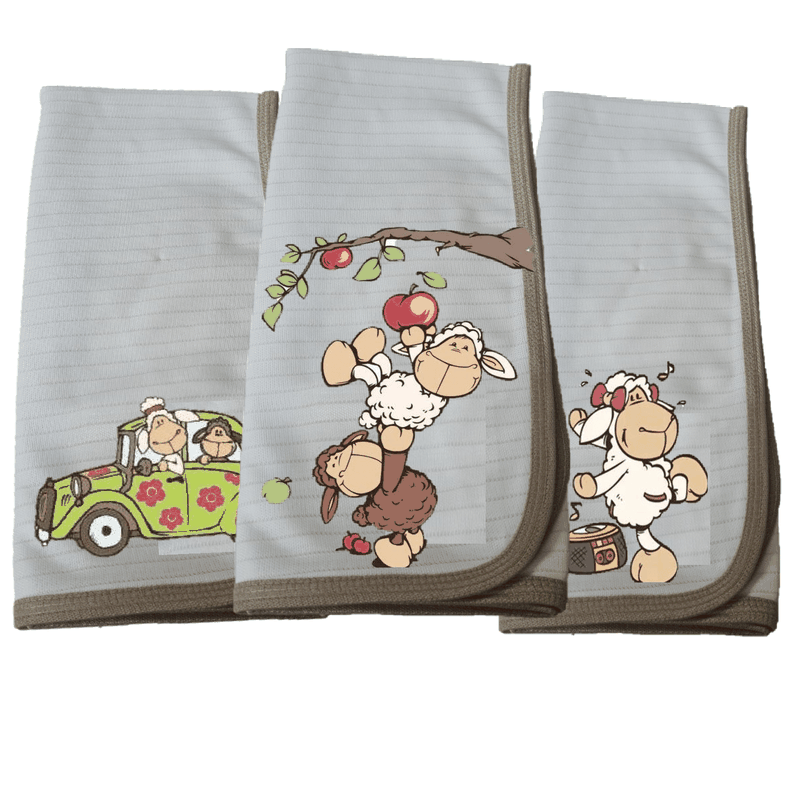 Pack 3 paños de cocina en cobre modelo ovejita -0