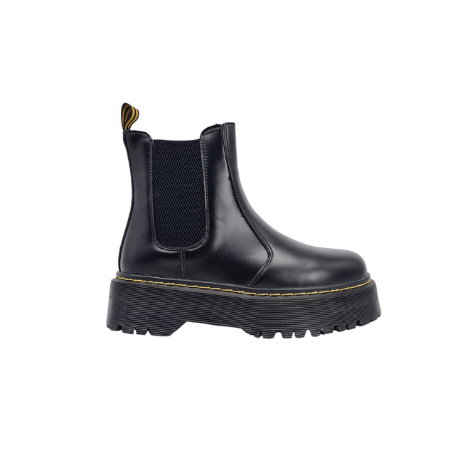 Bototo Negro Liso Con Plataforma Dreato S11-0