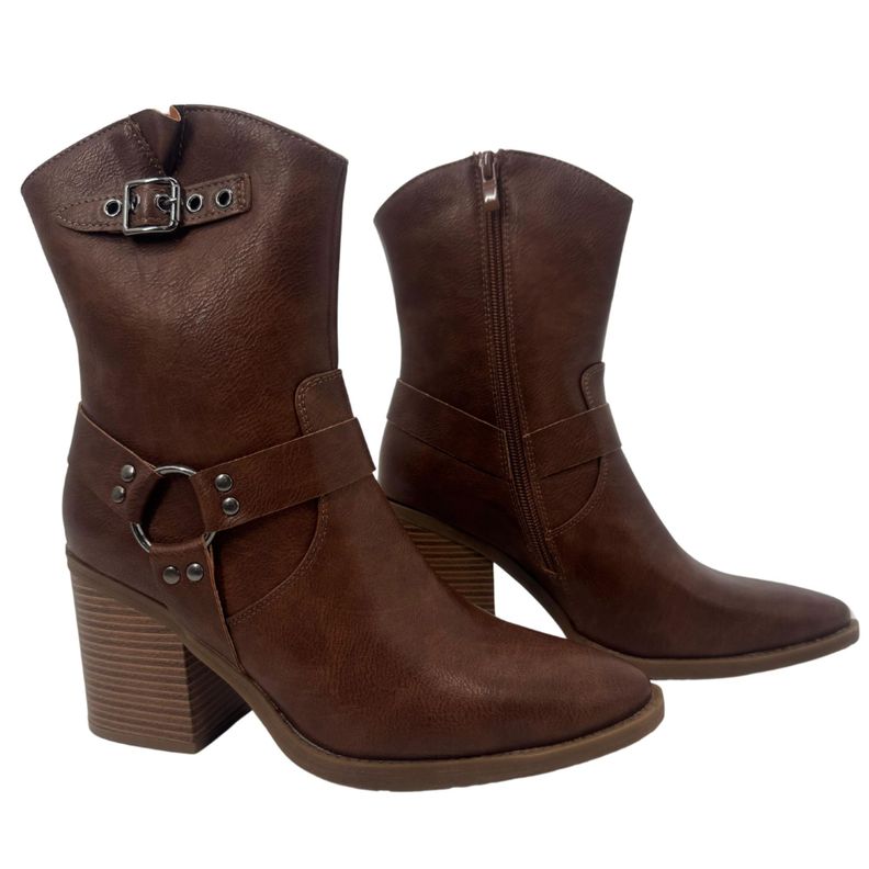 Bota  de dama  estilo vaquera punta fina-2