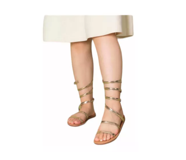 Sandalias Planas Diseño Alto En Espiral Romanas-1