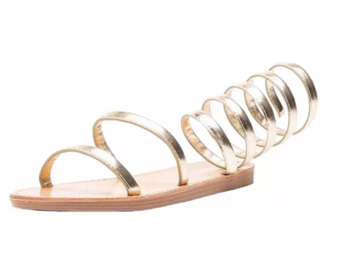 Sandalias Planas Diseño Alto En Espiral Romanas-2