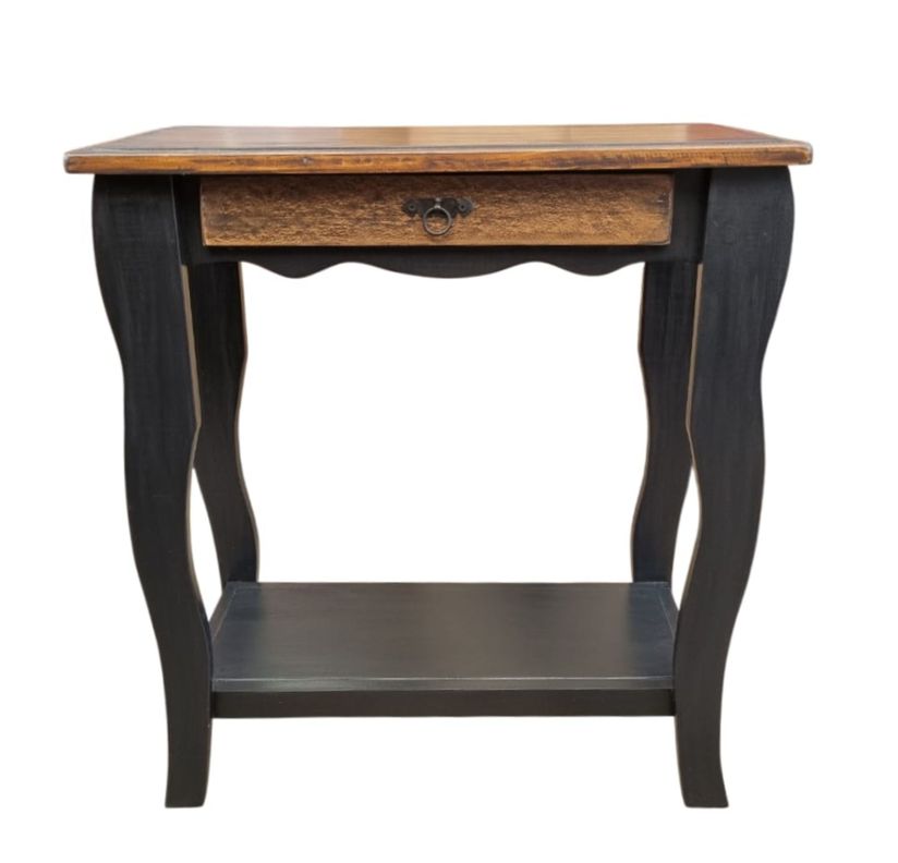 MESA DE ARRIMO VINTAGE NEGRO CAFE-0