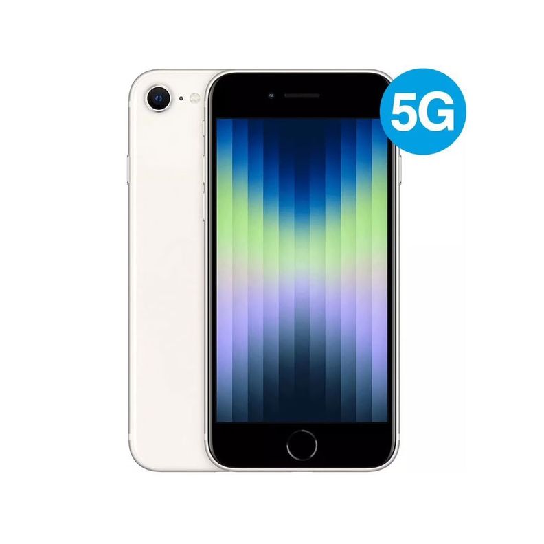 iPhone SE 3 128GB starlight-Reacondicionado- GRADO A-0