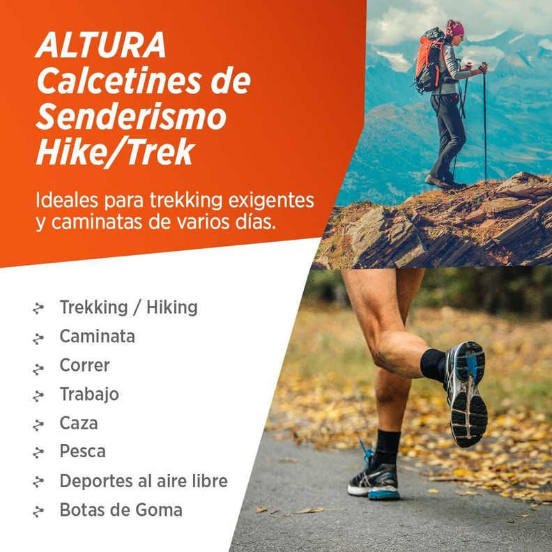 Calcetines deportivos trekking senderismo outdoor gym running 2 pares-4
