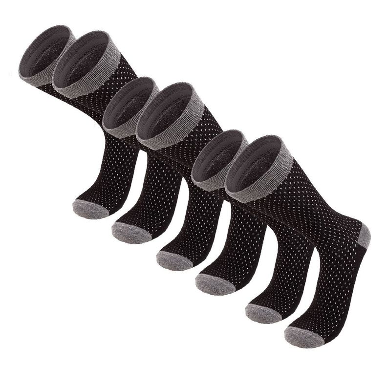 Calcetines de vestir casual hombre mujer algodón pima 3 pack-0