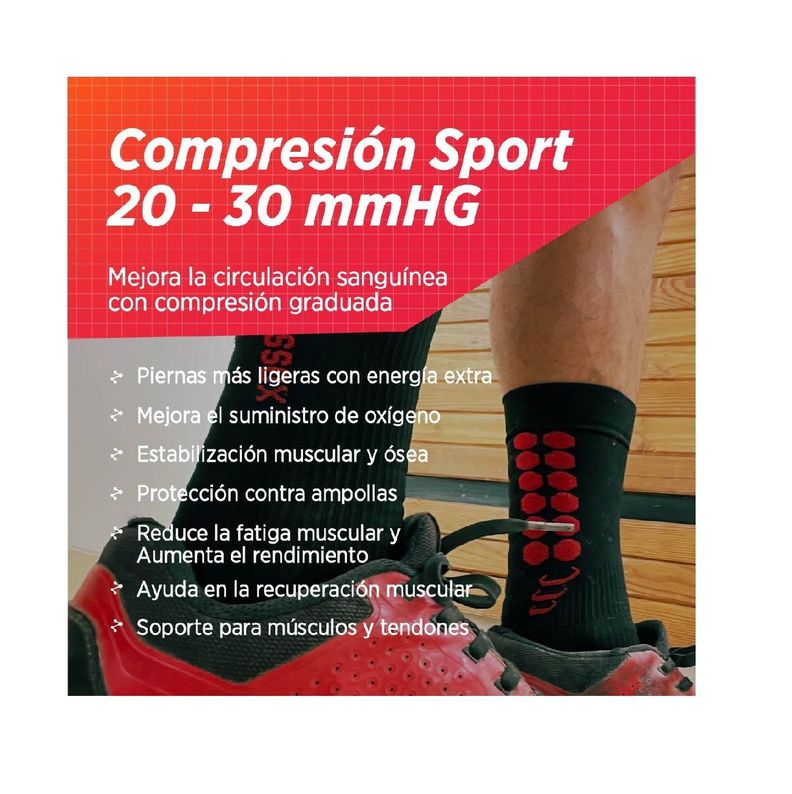 Calcetines deportivas de compresion running bicicleta gimnasio trek 2 Pack -2