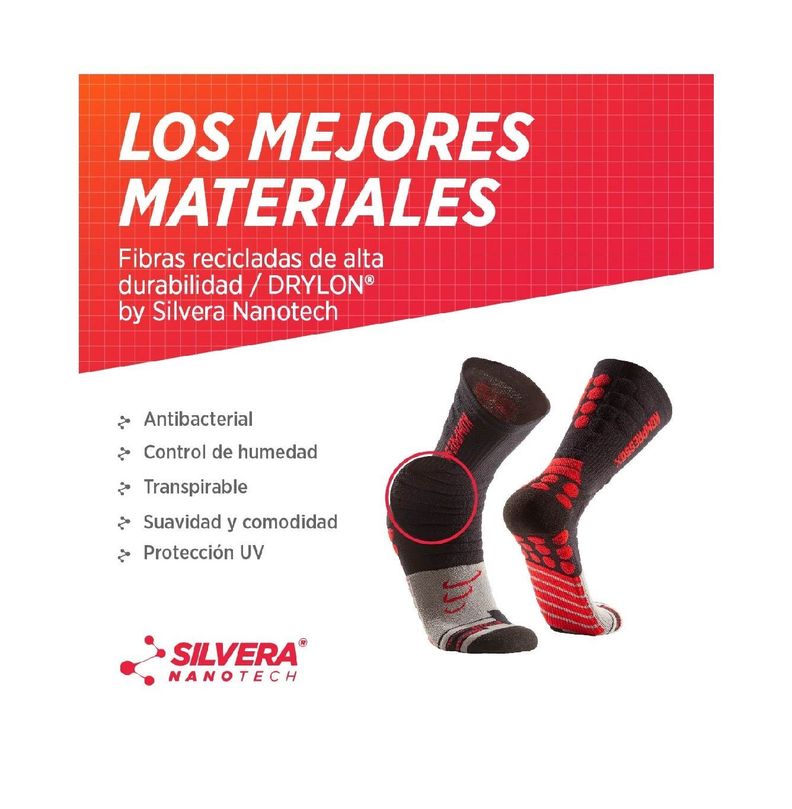 Calcetines deportivas de compresion running bicicleta gimnasio trek 2 Pack -3