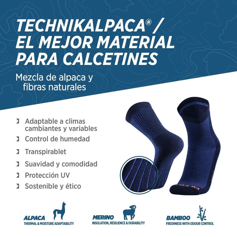Calcetines deportivos alpaca hikking trekking runn para hombre mujer Andante-3