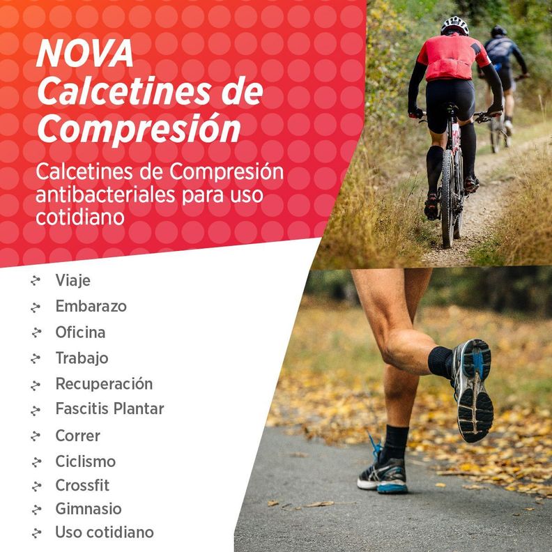 Calcetines de compresión varices 15-20 mmHg viaje embarazo fascitis-4